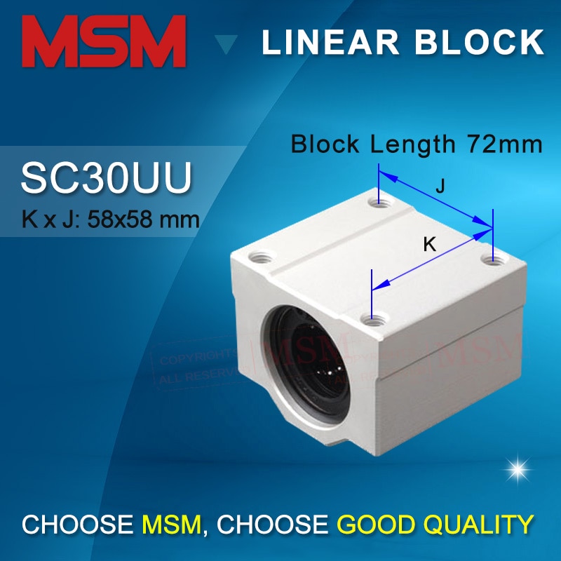 2 / MSM    SC30UU ˷̴ Ͽ¡ ̵  30mm   Ʈ ̵ CNC ǰ SMA30UU